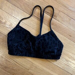 Lululemon Black Leopard-Print Sports Bra